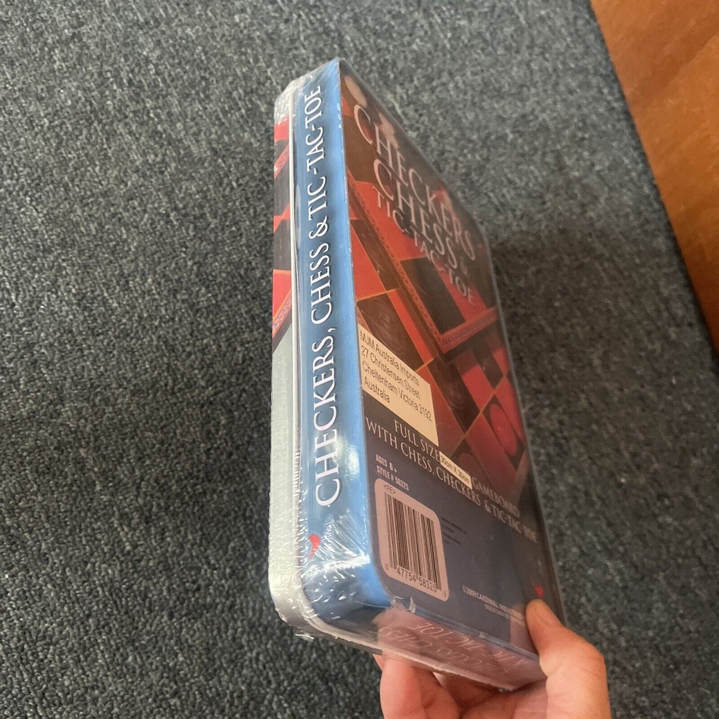 *New Sealed* Cardinal Checkers Chess & Tic-Tac-Toe Game Set in Tin