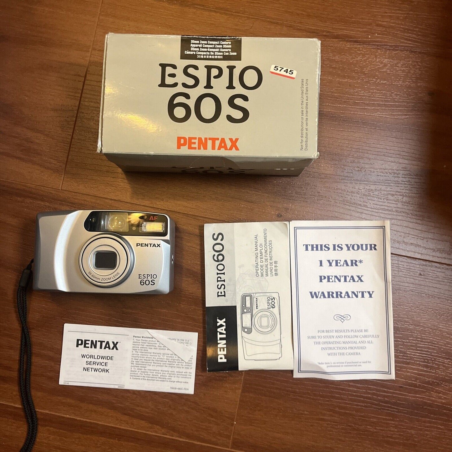 Pentax Espio 60s Film Camera 35mm With Manual & Box