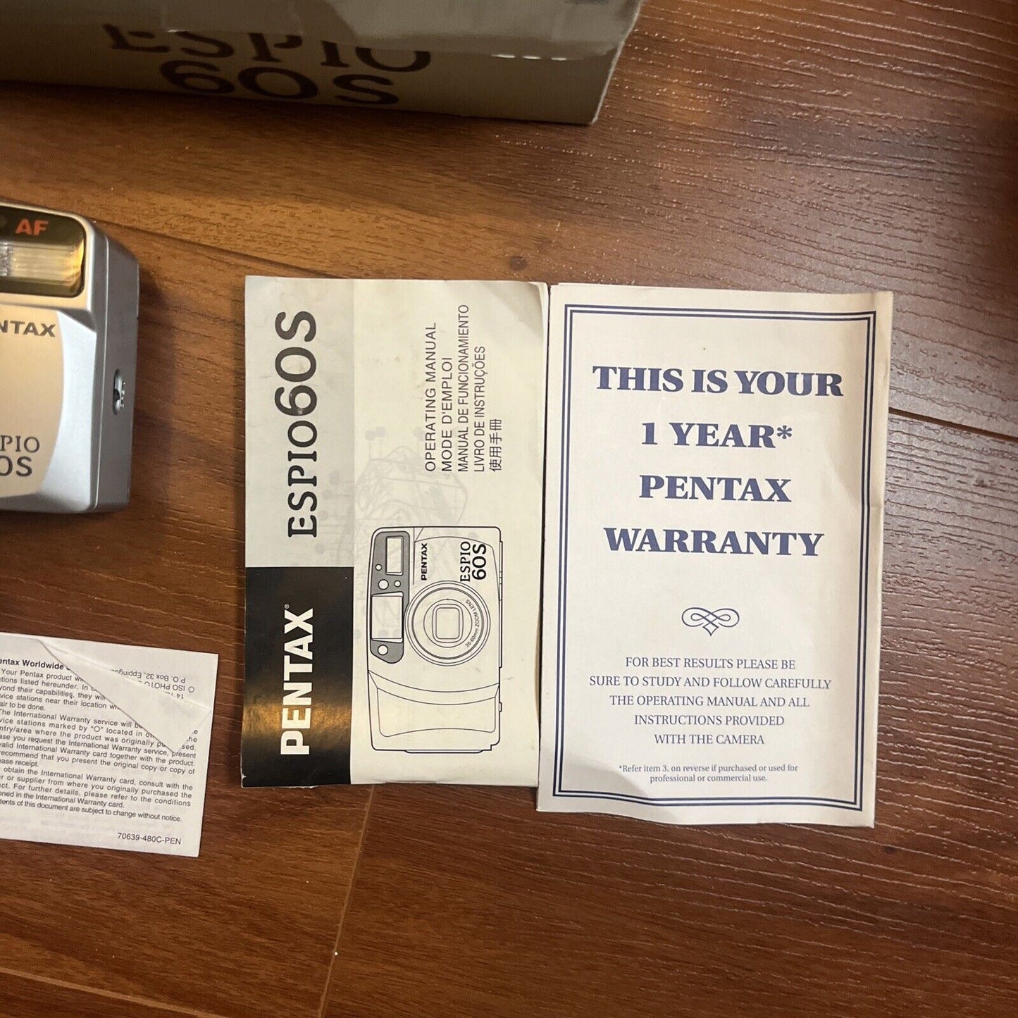 Pentax Espio 60s Film Camera 35mm With Manual & Box