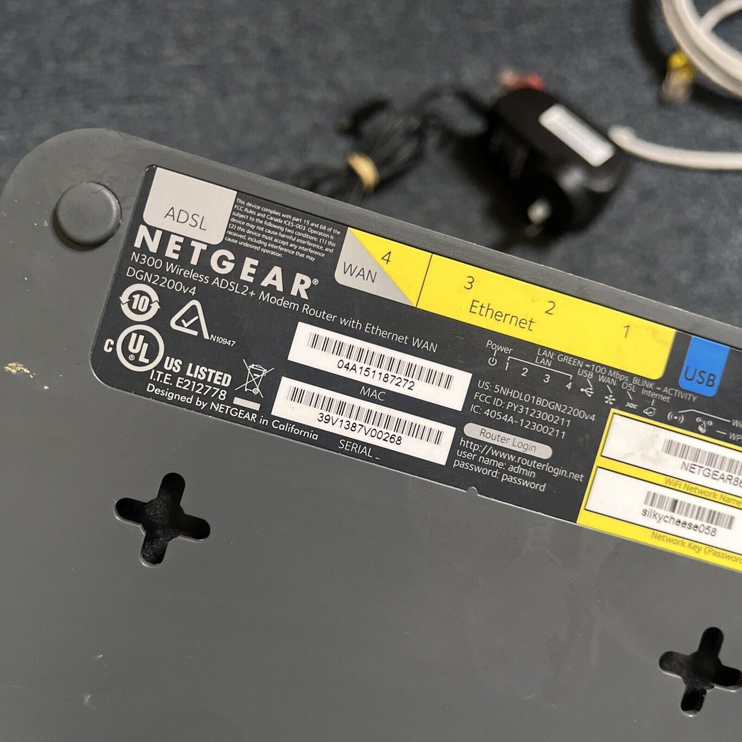 Netgear N300 Wireless ADSL2+  Modem Router with Ethernet WAN DGN2200v4