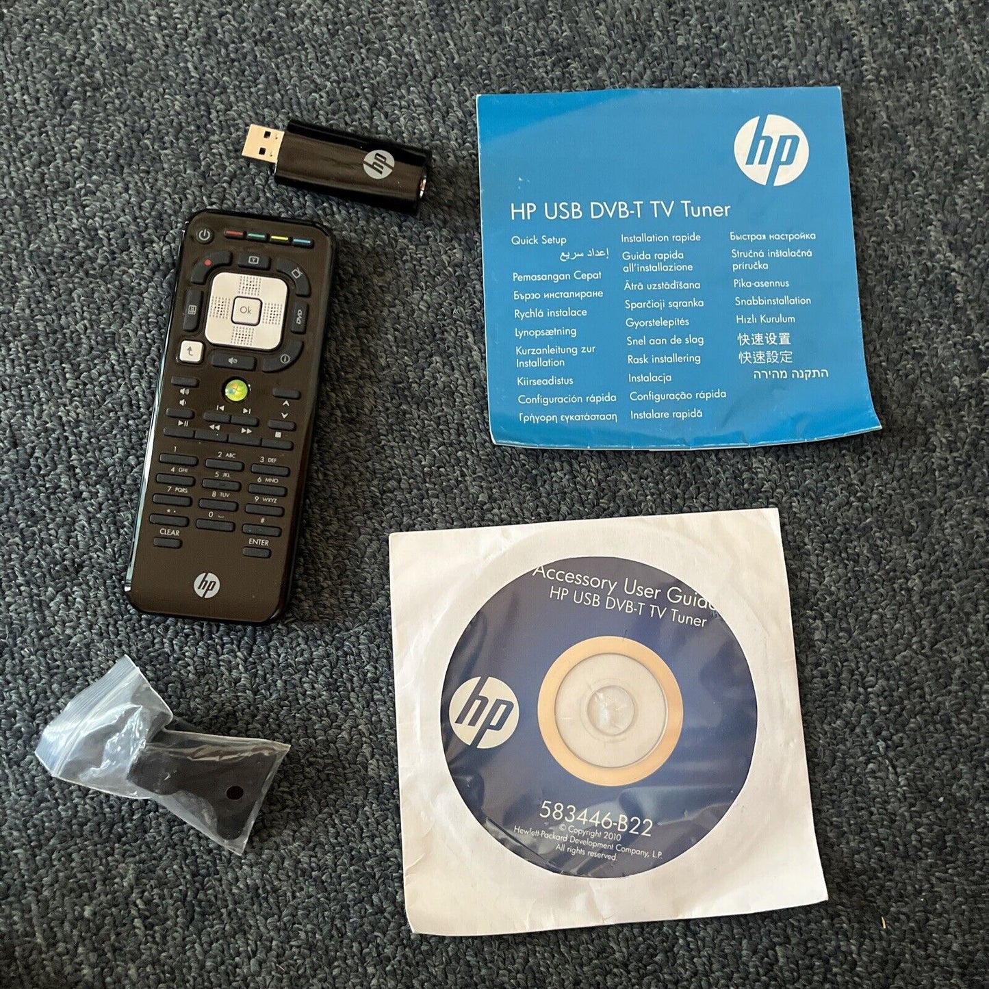HP USB DVB-T TV Tuner Digital TV Tuner with Remote 580715-001