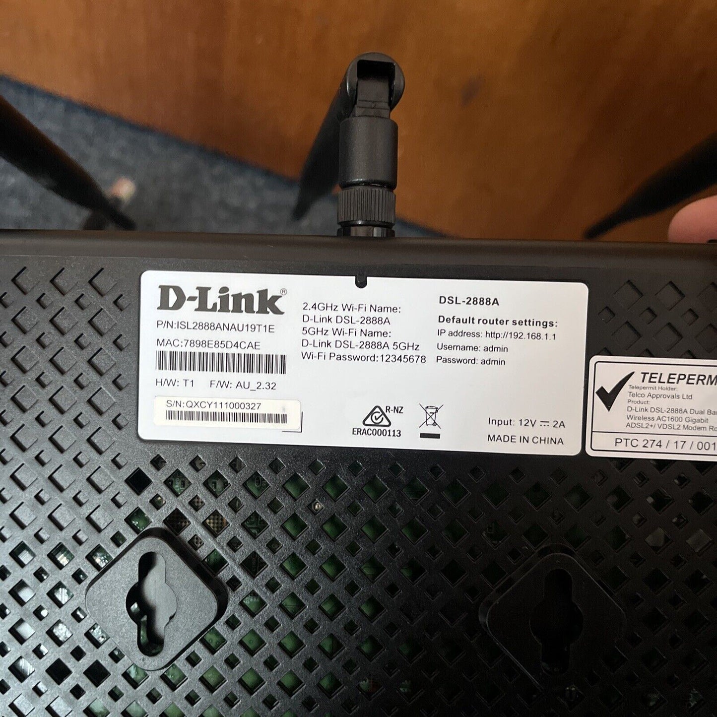 D-Link DSL-2888A PYTHON - Dual Band Wireless AC1600 Gigabit ADSL NBN Compatible