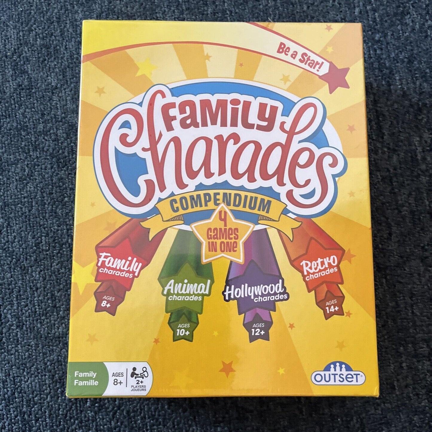 *New Sealed* Family Charades Compendium - 4 Games In One By Outset