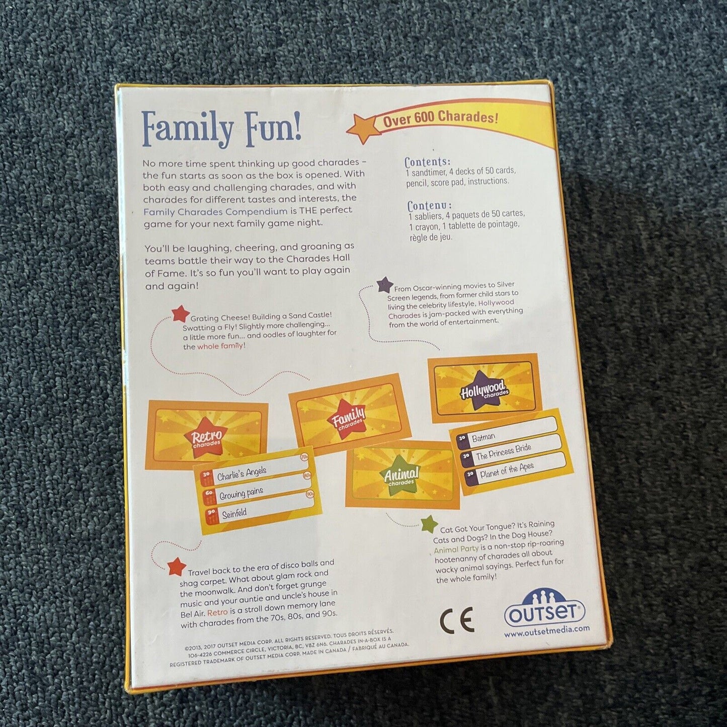 *New Sealed* Family Charades Compendium - 4 Games In One By Outset