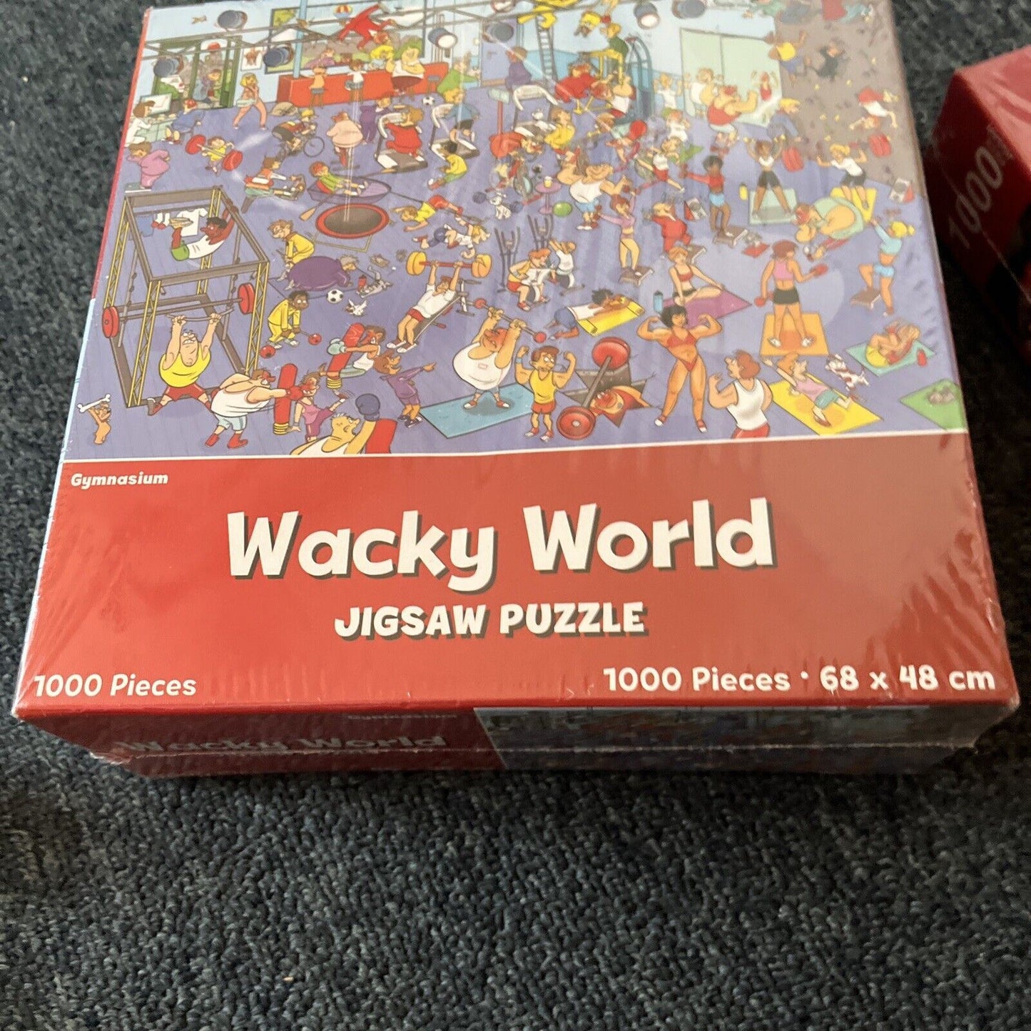 2x Jigsaw Puzzles: Wacky World Gymnasium 1000 Pcs & Target Puzzle 1000 Pcs