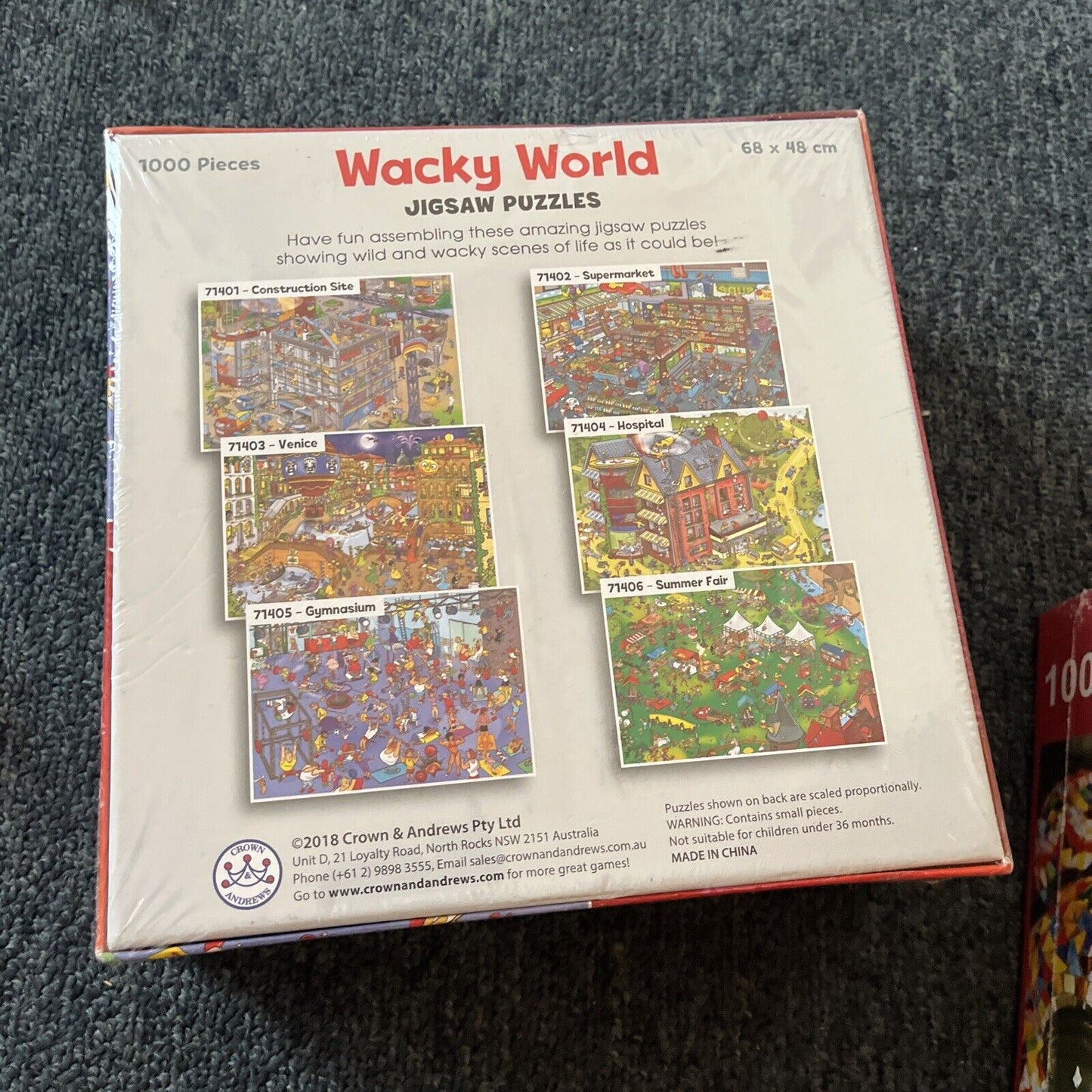 2x Jigsaw Puzzles: Wacky World Gymnasium 1000 Pcs & Target Puzzle 1000 Pcs