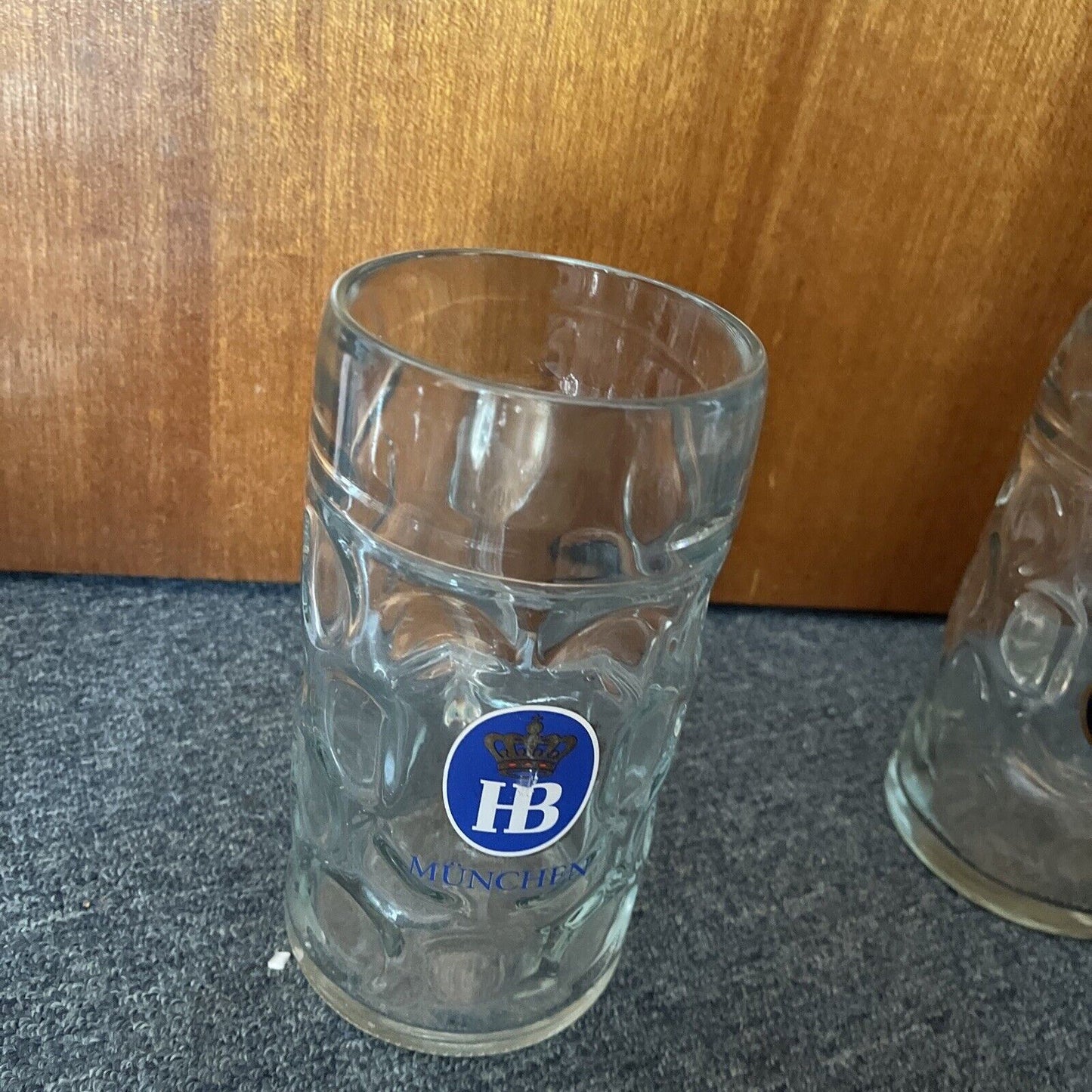4x Beer Stein 1L Glasses: 3x Paulaner Munchen 1x HB Munchen