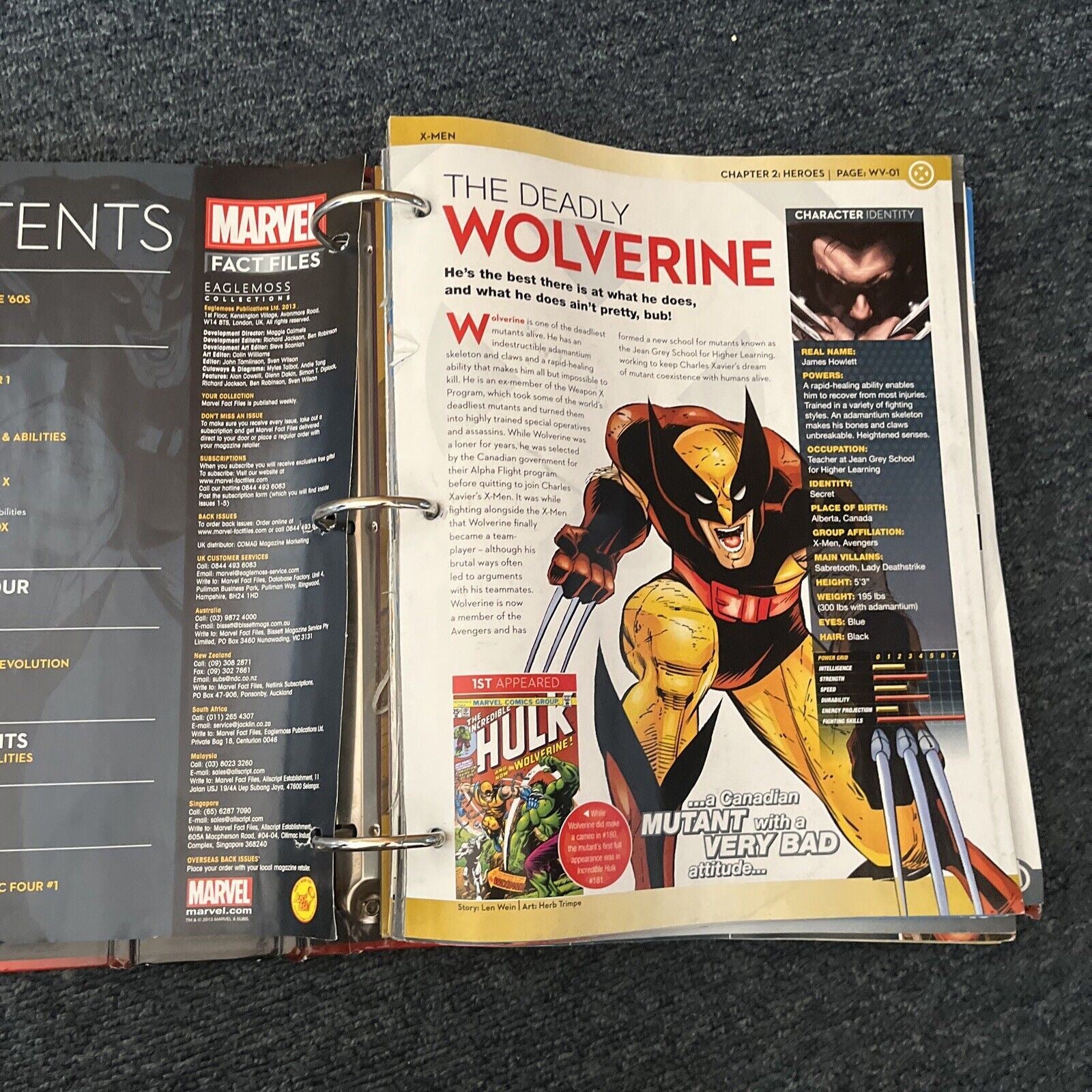 Marvel Fact Files Folder - 9x Weekly Chapters 2013 – Retro Unit