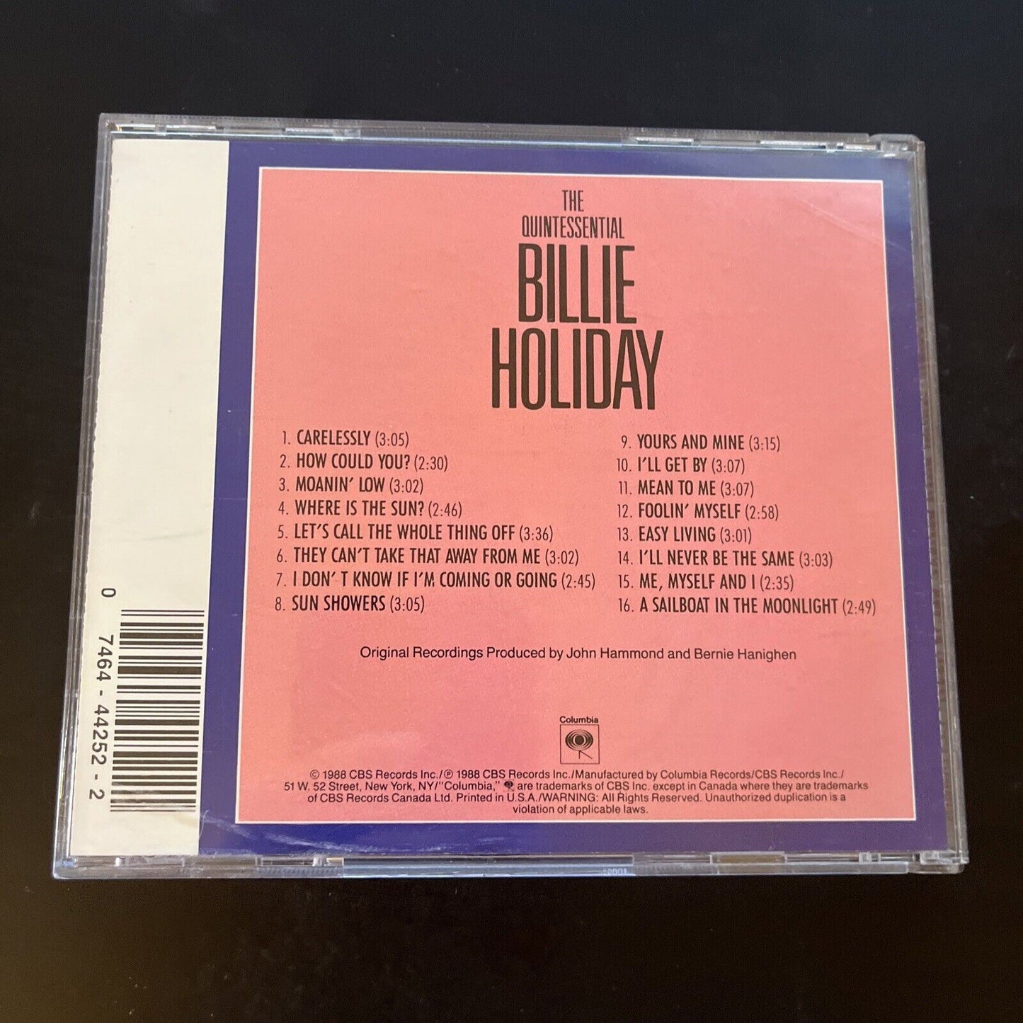 Billie Holiday - The Quintessential Billie Holiday Volume 4 (CD, 1937)
