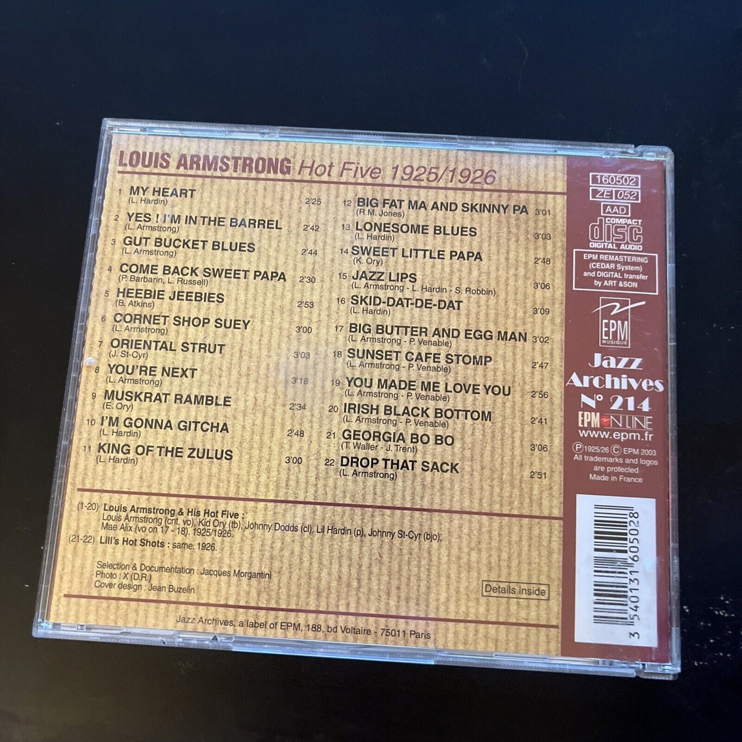 Louis Armstrong - The Legendary's Hot Five 1925/1926 (CD, 2005)