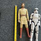 4x Star Wars Figures: 17" Darth Vader, Obi-Wan Kenobi 11", Stormtrooper 11" & 4"
