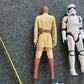 4x Star Wars Figures: 17" Darth Vader, Obi-Wan Kenobi 11", Stormtrooper 11" & 4"
