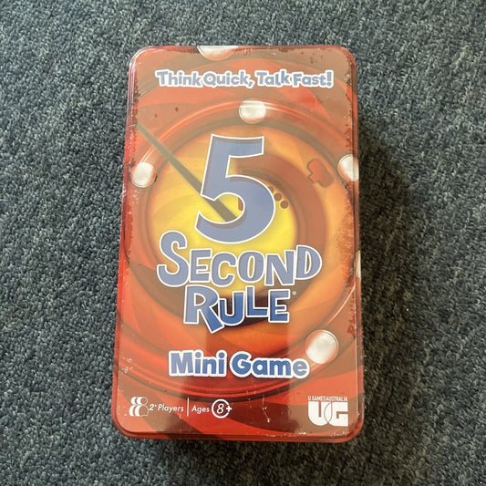 *New Sealed* 5 Second Rule Tinned Board Game - 04475TIN