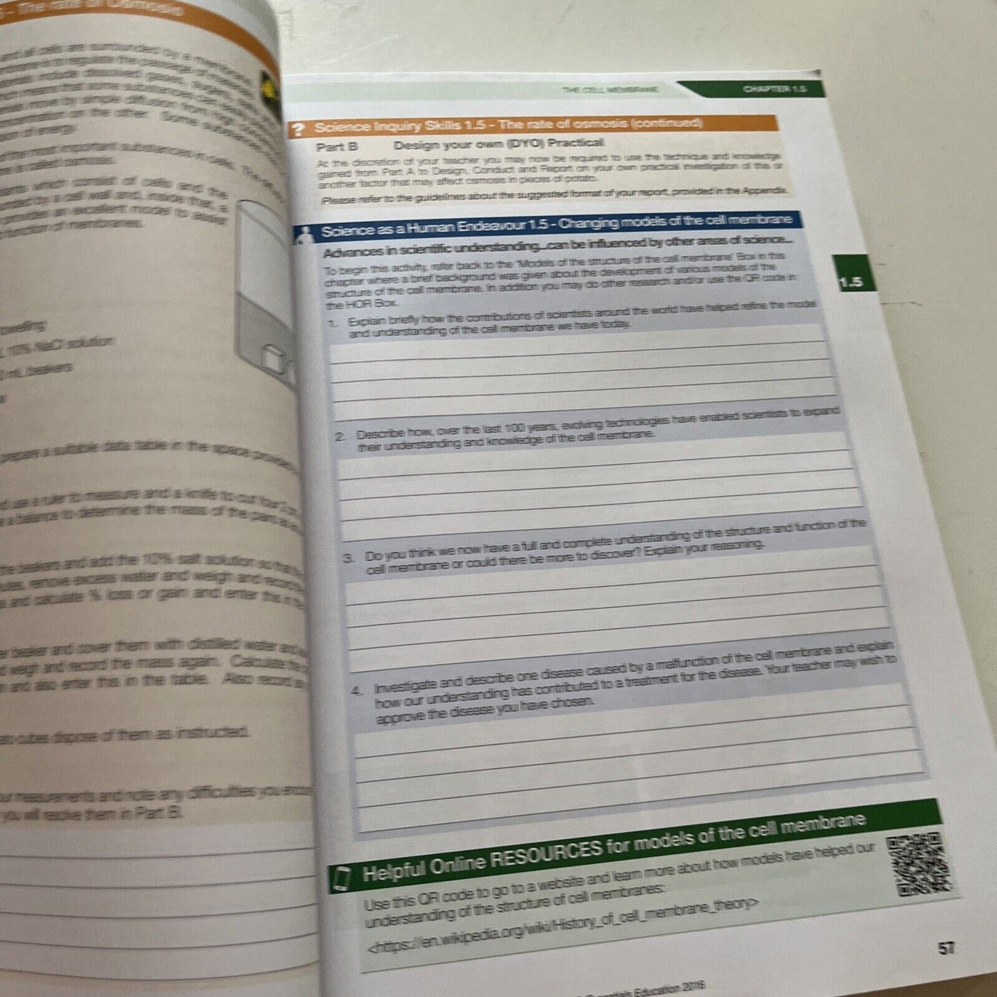 Biology Combined Workbook Topics 1-4 First Edition 2016