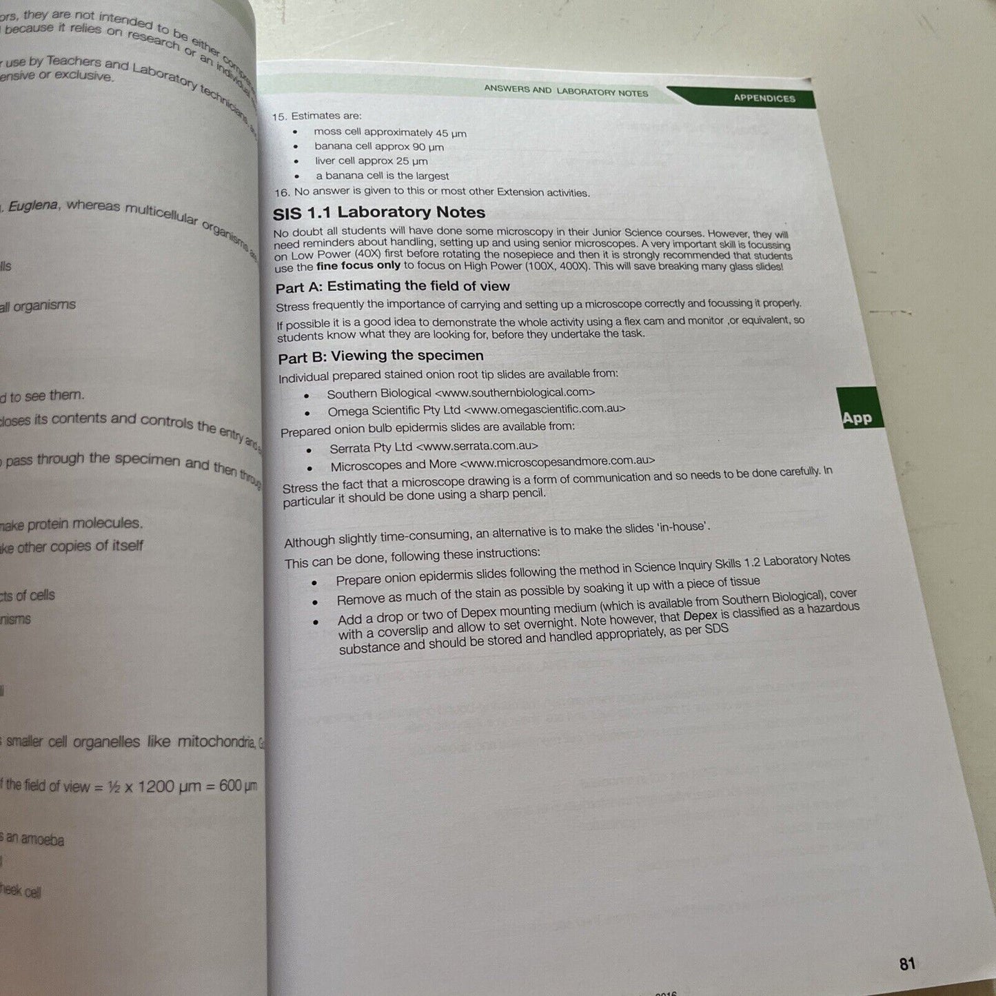 Biology Combined Workbook Topics 1-4 First Edition 2016