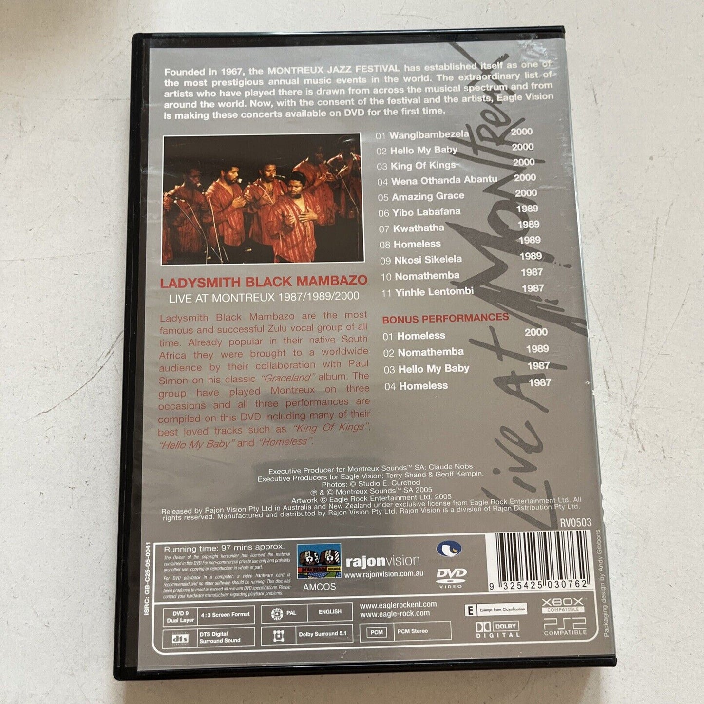 Ladysmith Black Mambazo - Live At Montreux 1987/1989/2000 (DVD) Region 4