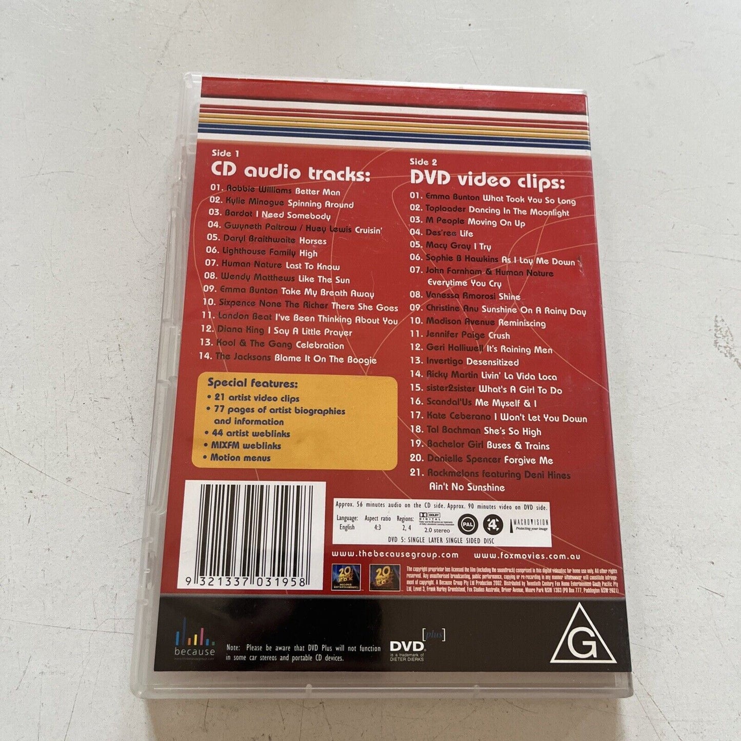 Mix Music FM : Vol 1 (DVD, 2002) Region 4