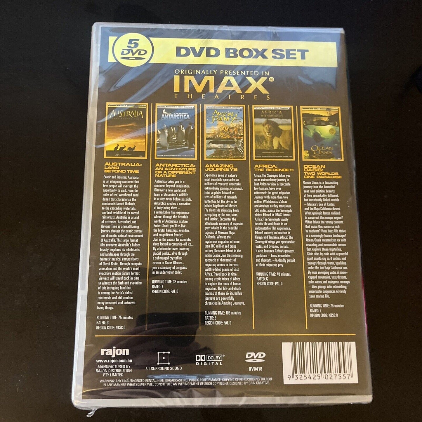 IMAX The Best Of Volume 1 - 5 Movies (DVD, 5-Disc) All Regions NEW