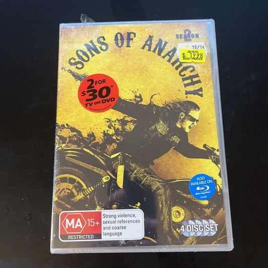 *New Sealed* Sons Of Anarchy : Season 2 (DVD, 2009, 4-Disc) Region 4