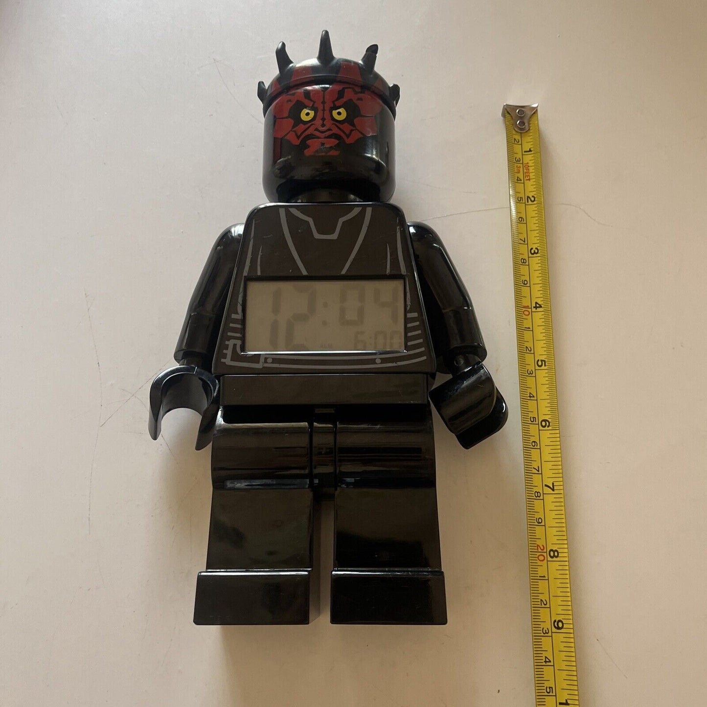 Lego Star Wars Darth Maul Minifigure Clock 2012 9" 9005596