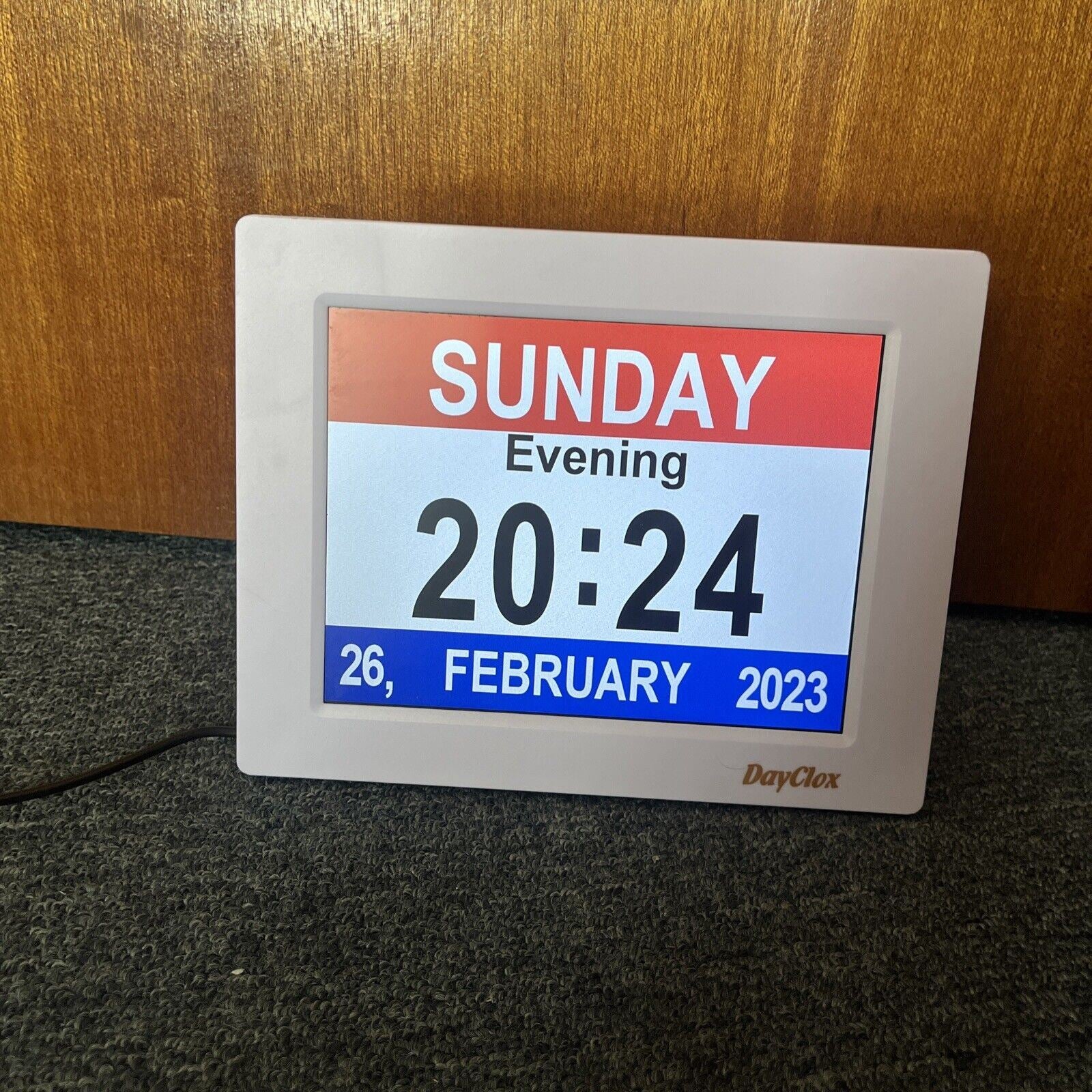 DayClox 8" HD Digital Calendar Day Clock for the Elderly Retro Unit