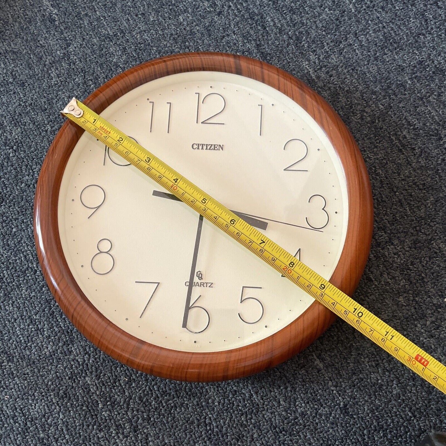 Citizen Wall Clock Wood Style Frame 24cm QA-491