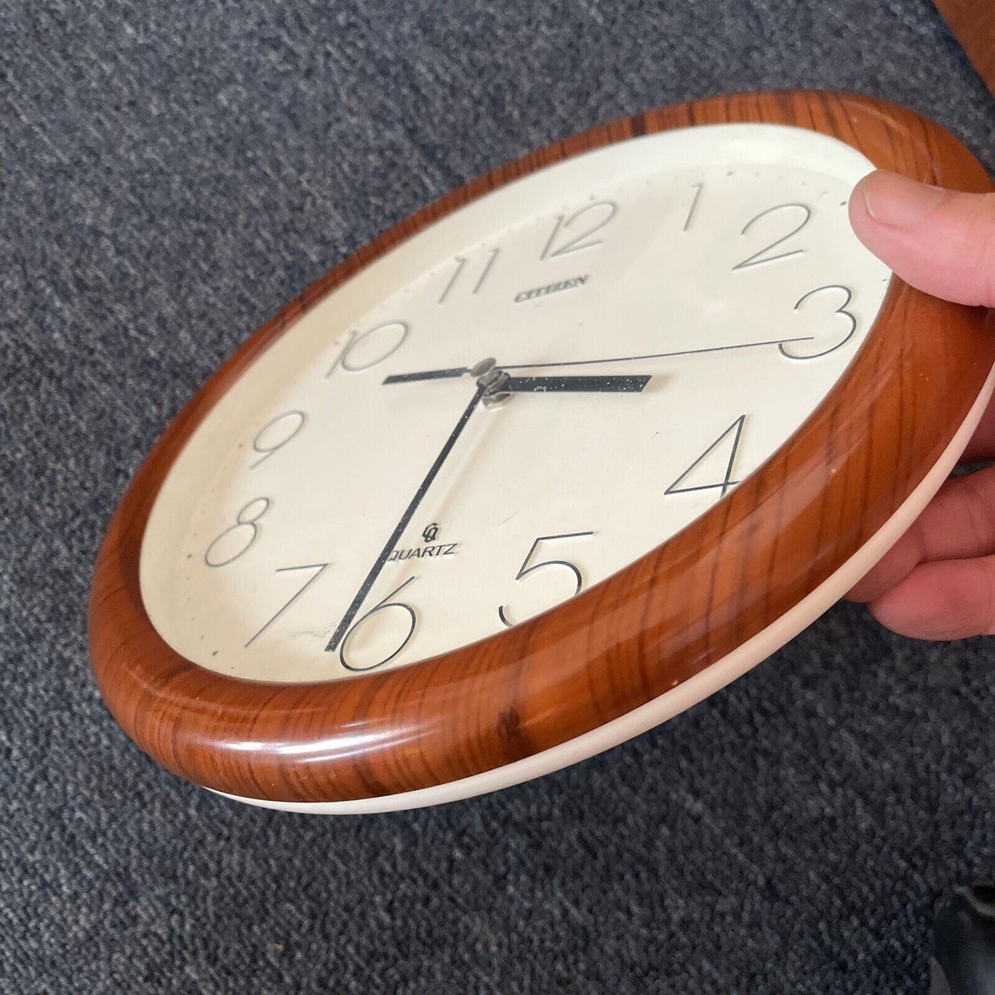 Citizen Wall Clock Wood Style Frame 24cm QA-491