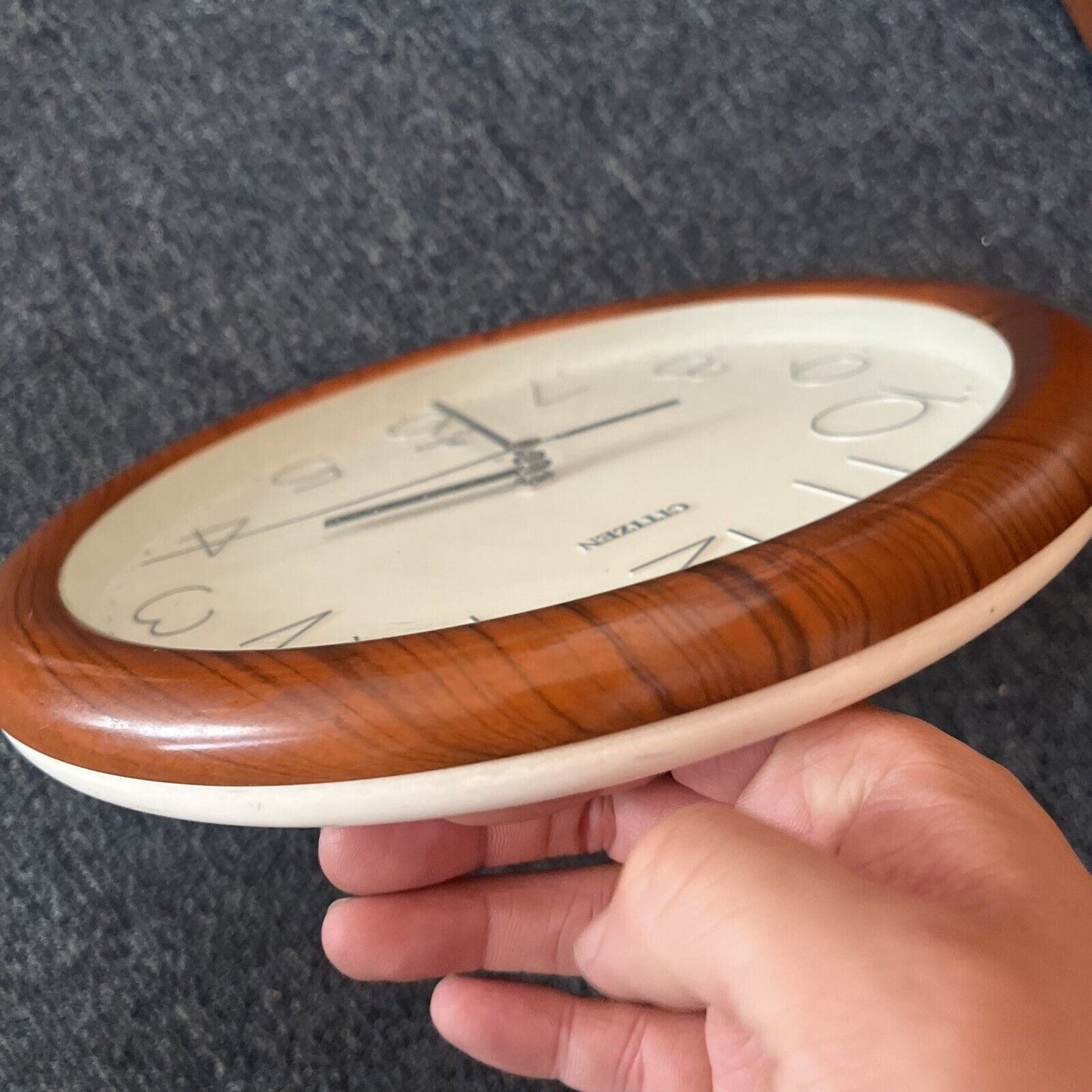 Citizen Wall Clock Wood Style Frame 24cm QA-491