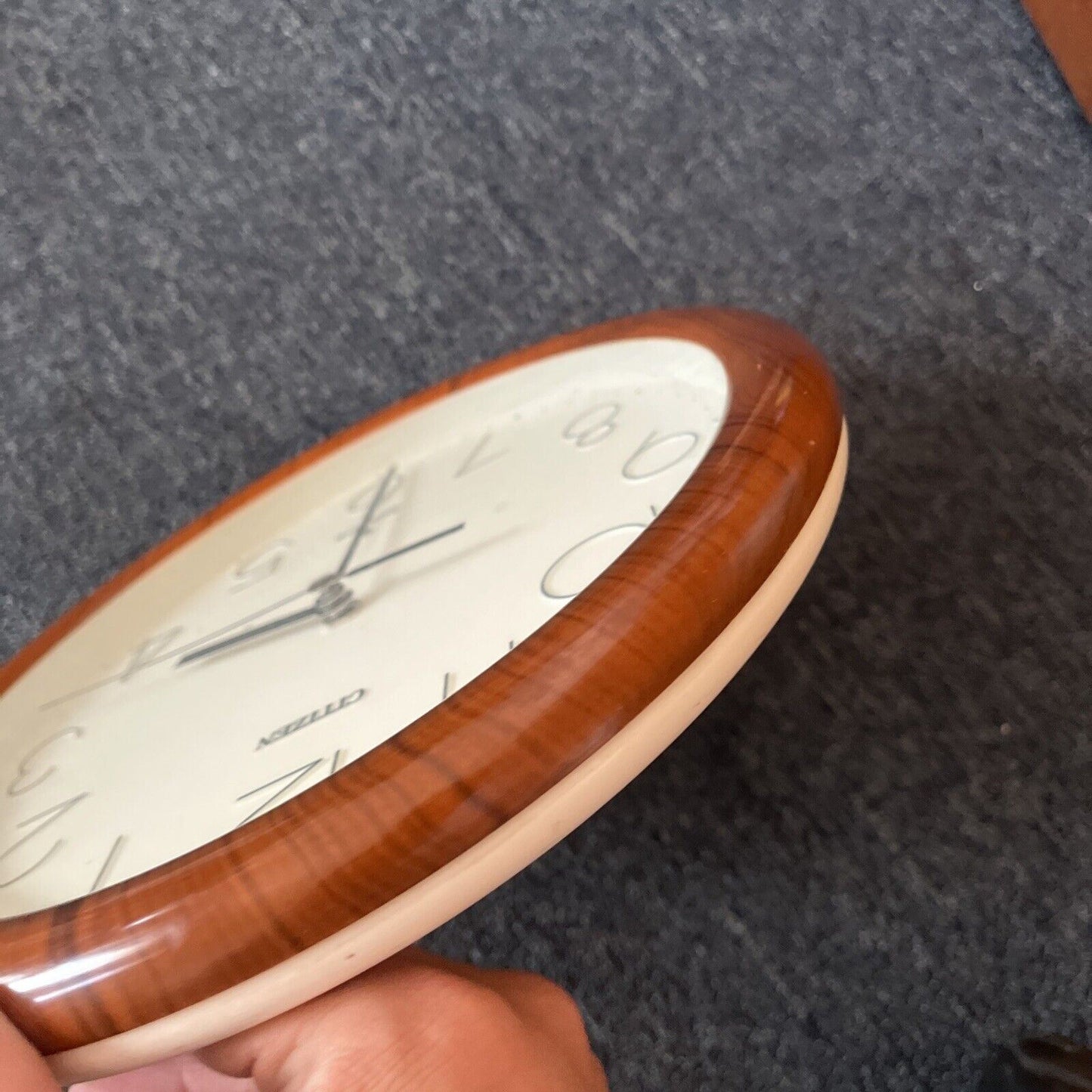 Citizen Wall Clock Wood Style Frame 24cm QA-491