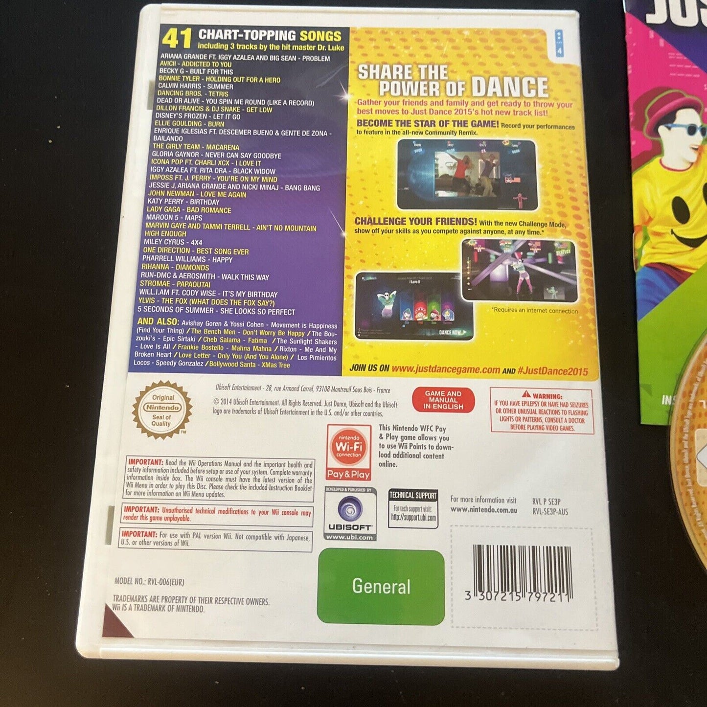 Just Dance 2015 & 2016 Nintendo Wii & Wii-U PAL With Manual