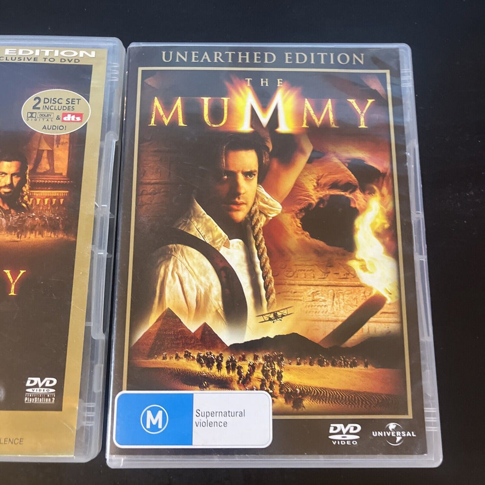 The Mummy / The Mummy Returns (DVD, 2001, 3-Disc) Brendan Fraser Regio ...