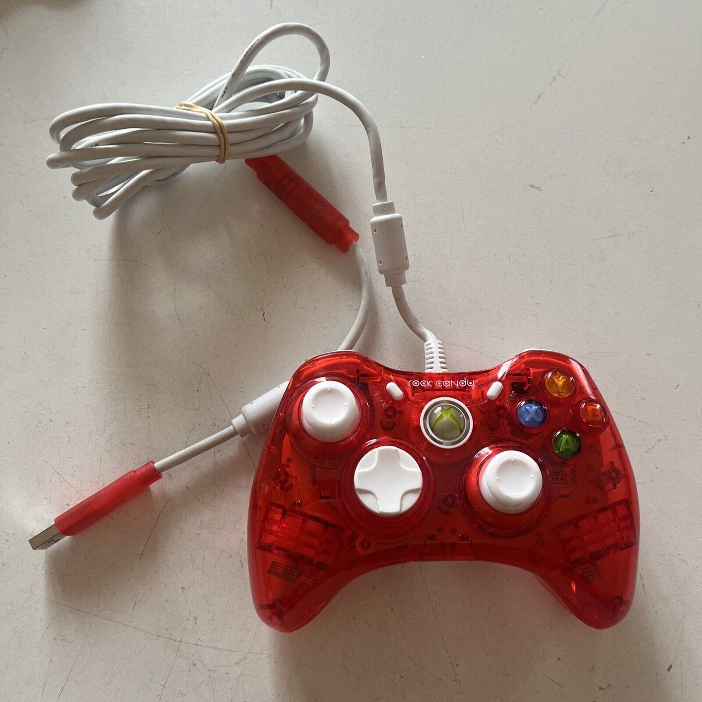 Rock Candy Xbox 360 Controller PL3760  Wired Translucent Red