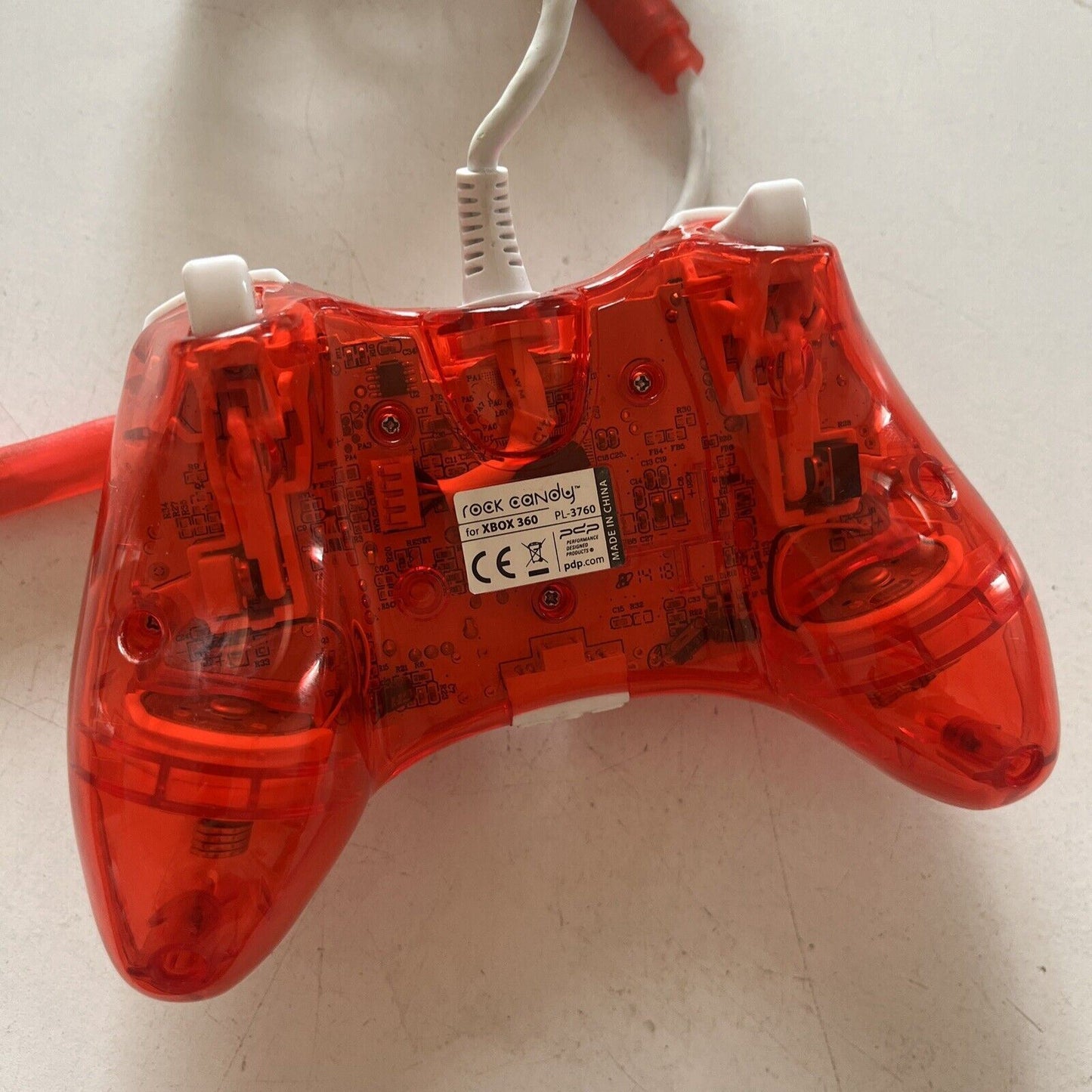 Rock Candy Xbox 360 Controller PL3760  Wired Translucent Red