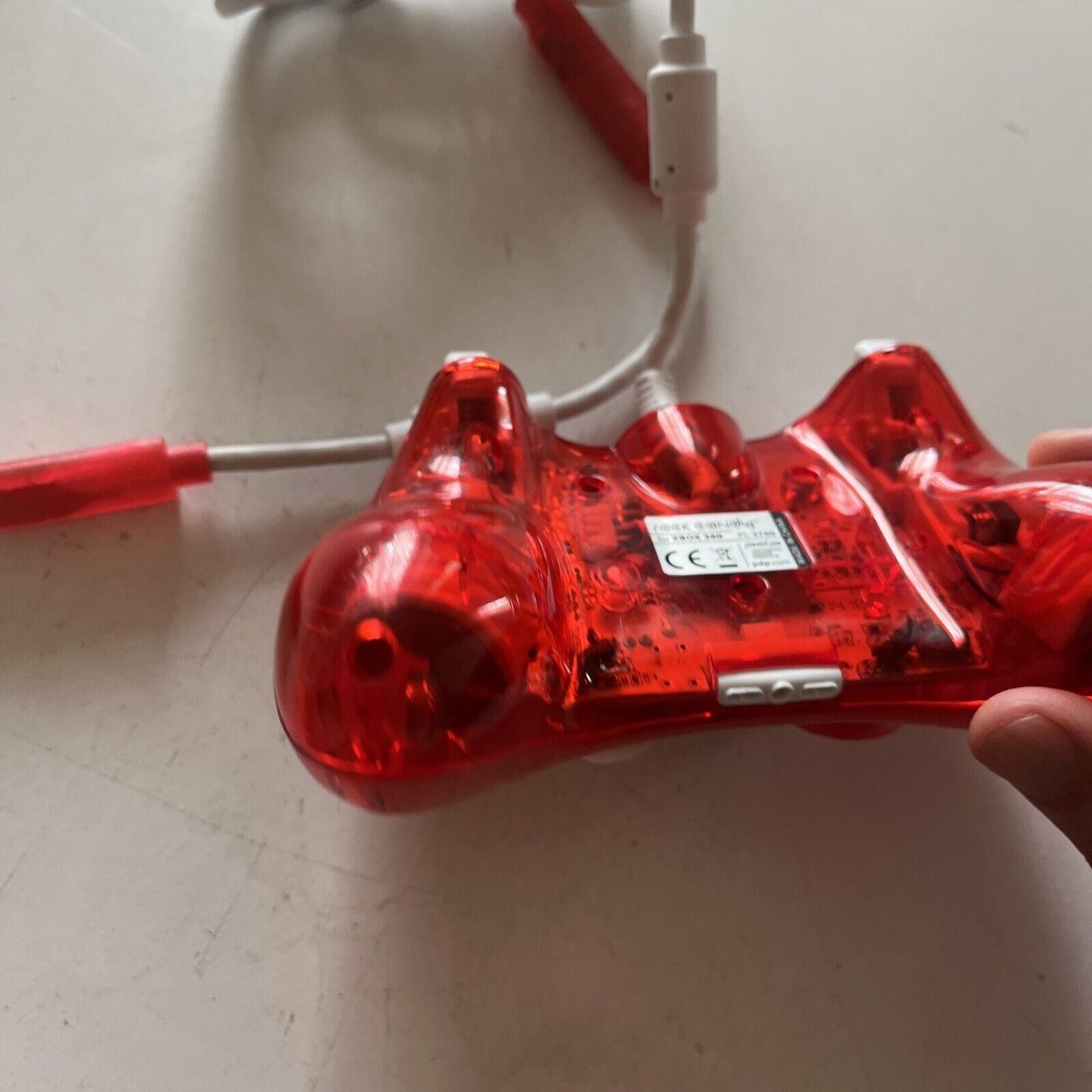 Rock Candy Xbox 360 Controller PL3760  Wired Translucent Red