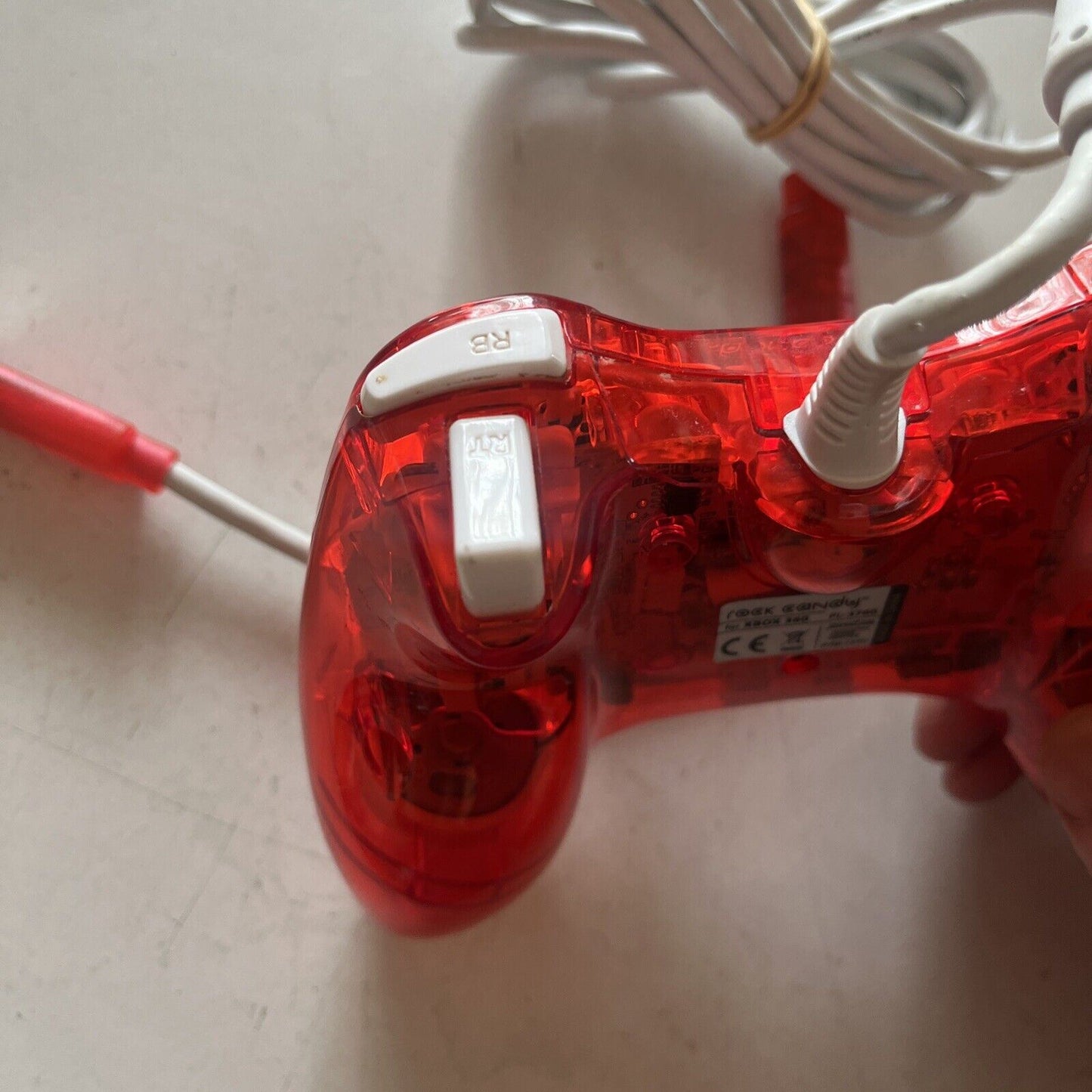 Rock Candy Xbox 360 Controller PL3760  Wired Translucent Red