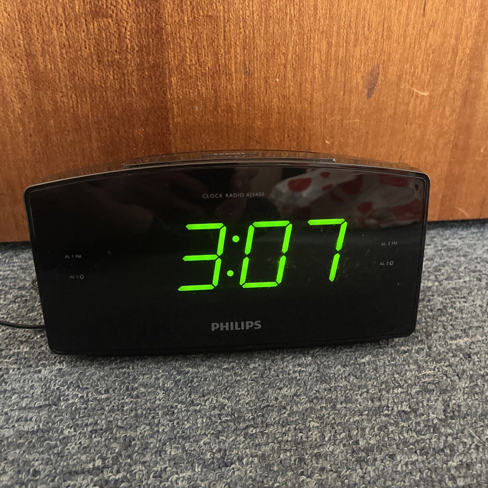Philips Alarm Clock Radio FM AJ3400 Retro Unit