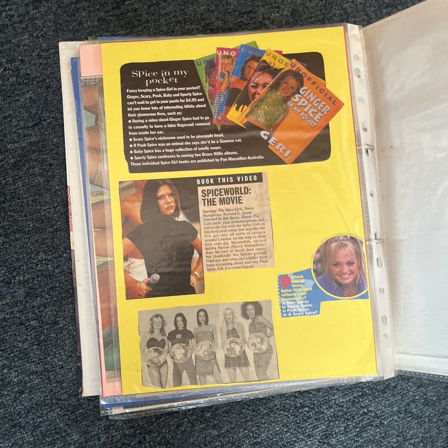 Spice Girls Folder with Newspaper & Magazines Clippings of Spice Girls 1997