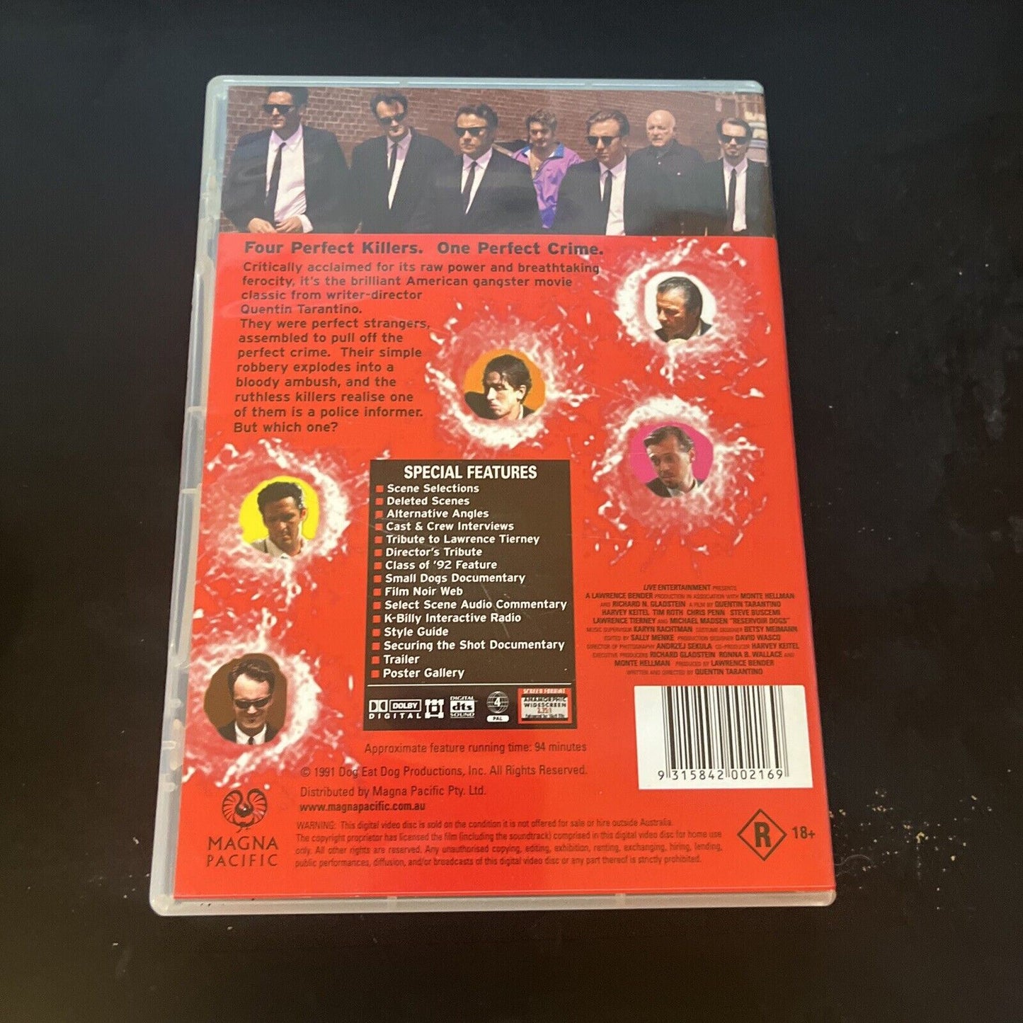 Reservoir Dogs - Collector's Edition (DVD, 1992, 2-Disc) Harvey Keitel, Region 4