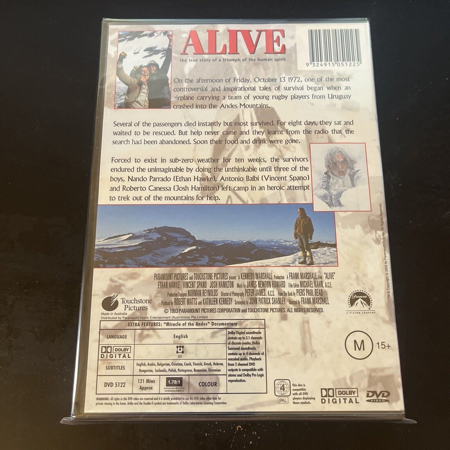 Alive (DVD, 1992) Ethan Hawke, Vincent Spano, Josh Hamilton NEW Region 4