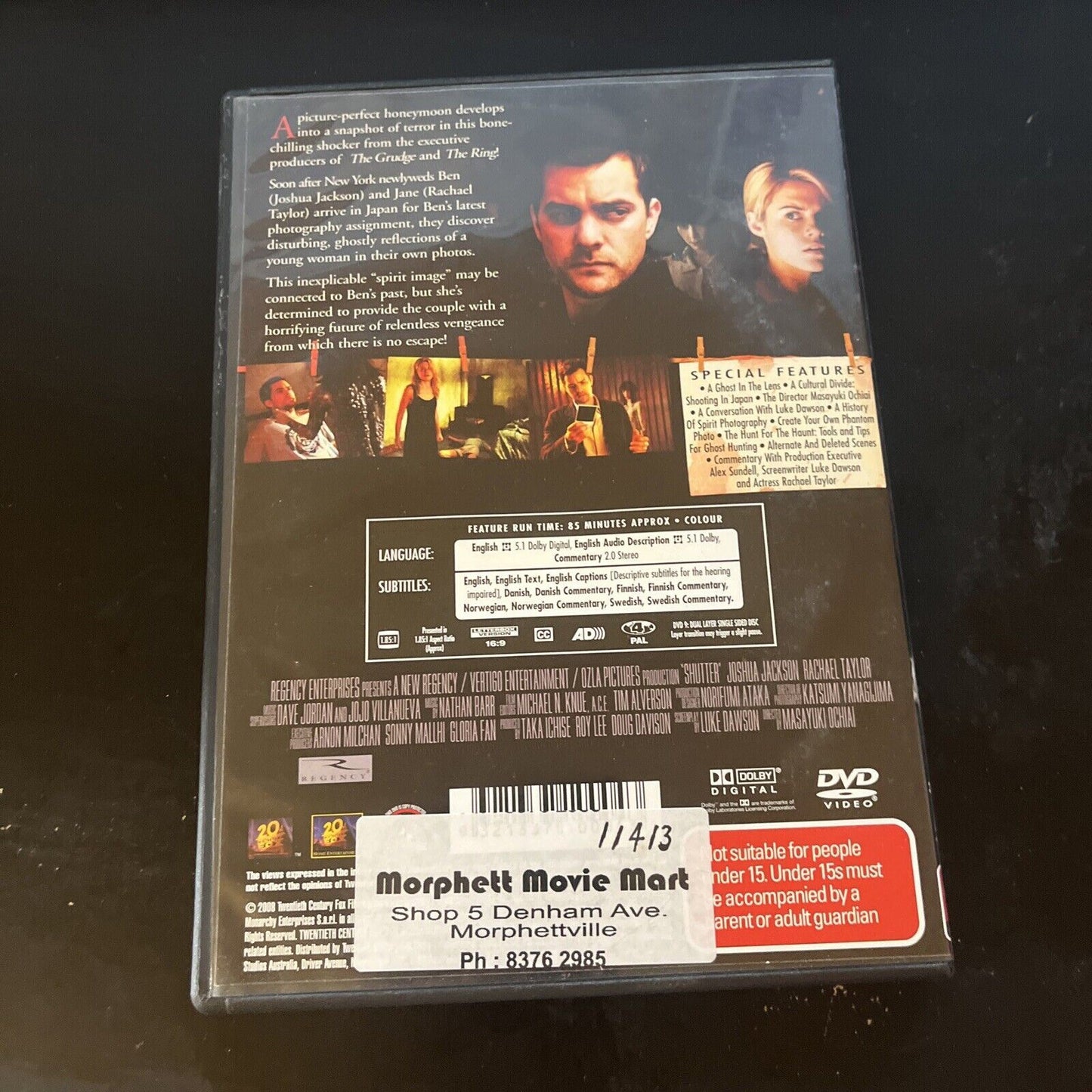 Shutter (DVD, 2008) Joshua Jackson, Rachael Taylor EX-RENTAL Region 4