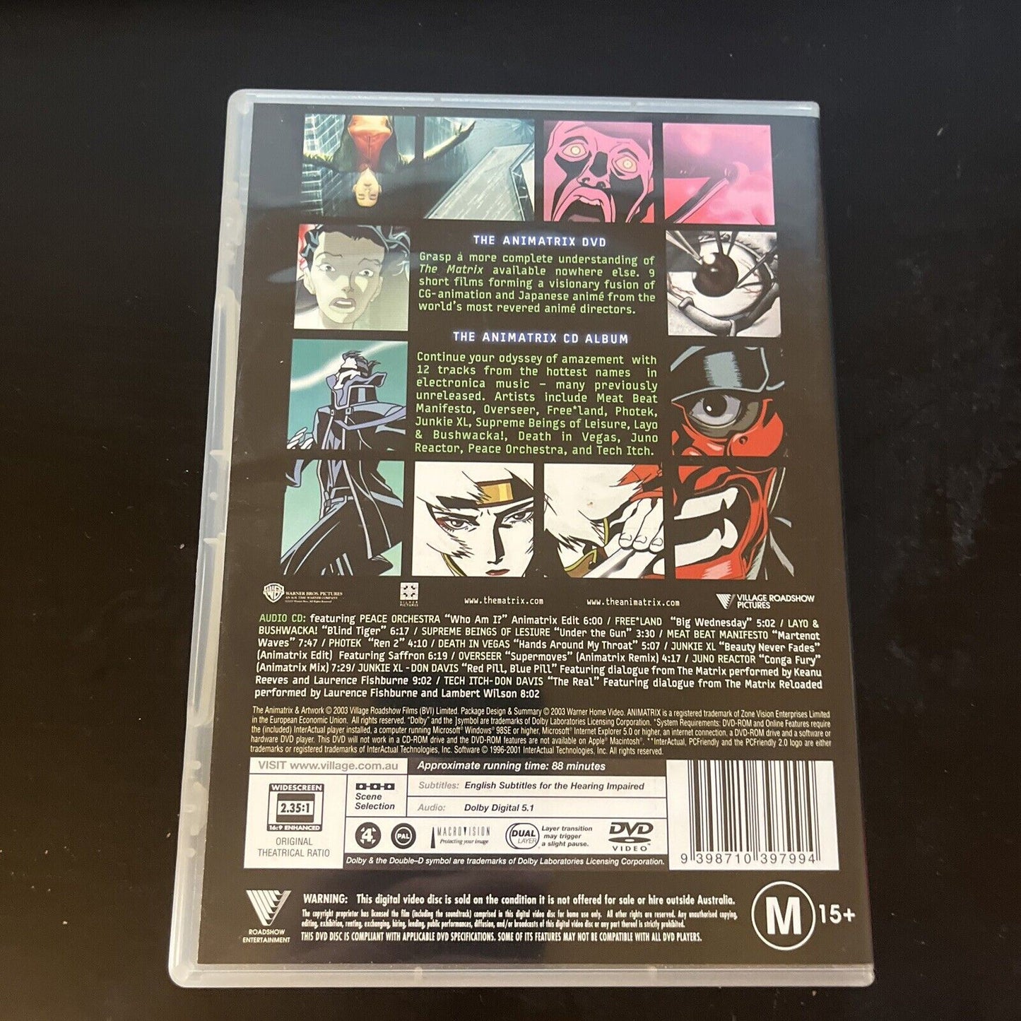 Animatrix DVD/CD Pack (DVD & CD, 2003, 2-Disc) Region 4