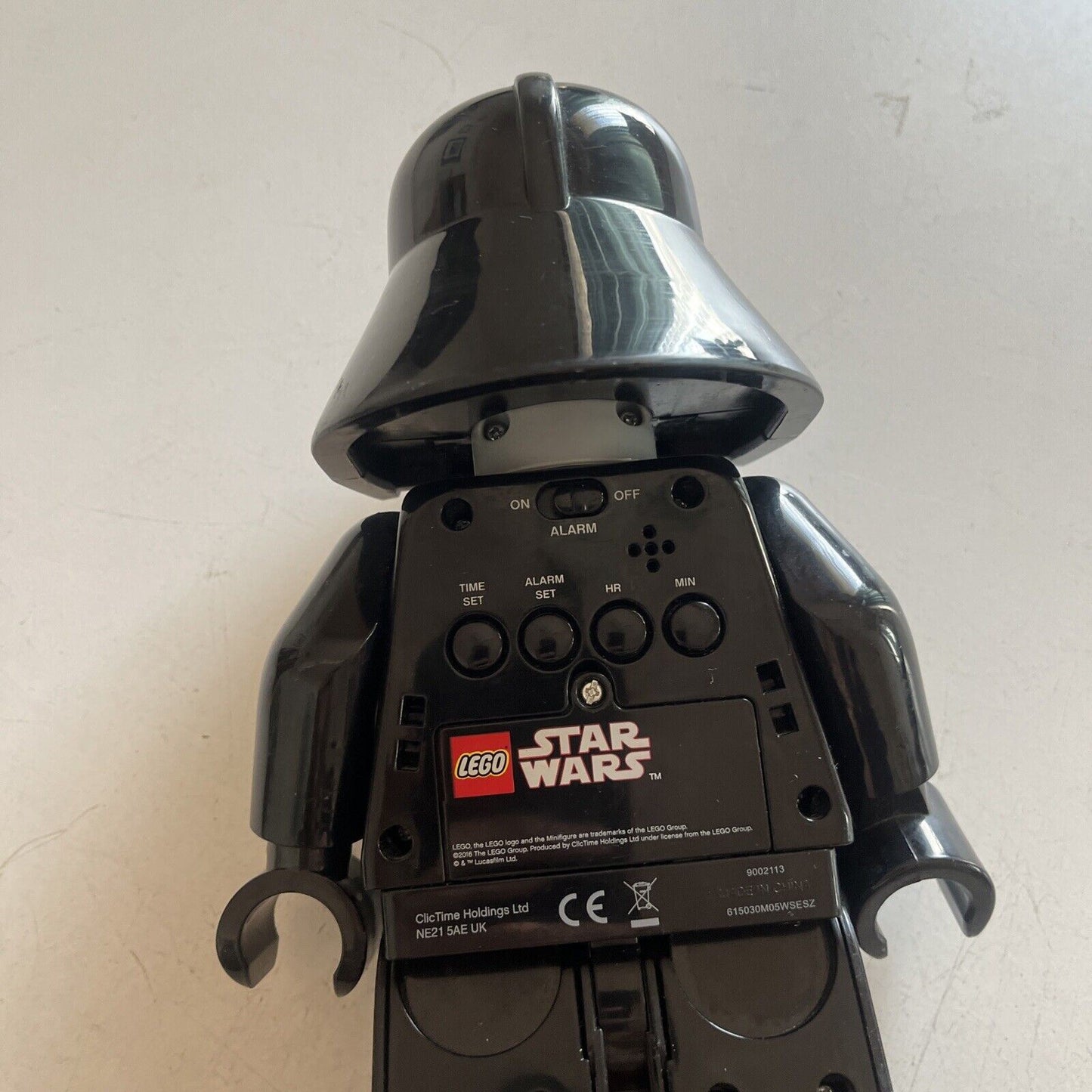 Lego Star Wars Darth Vader Alarm Clock 9.5" Tall 9002113 2016