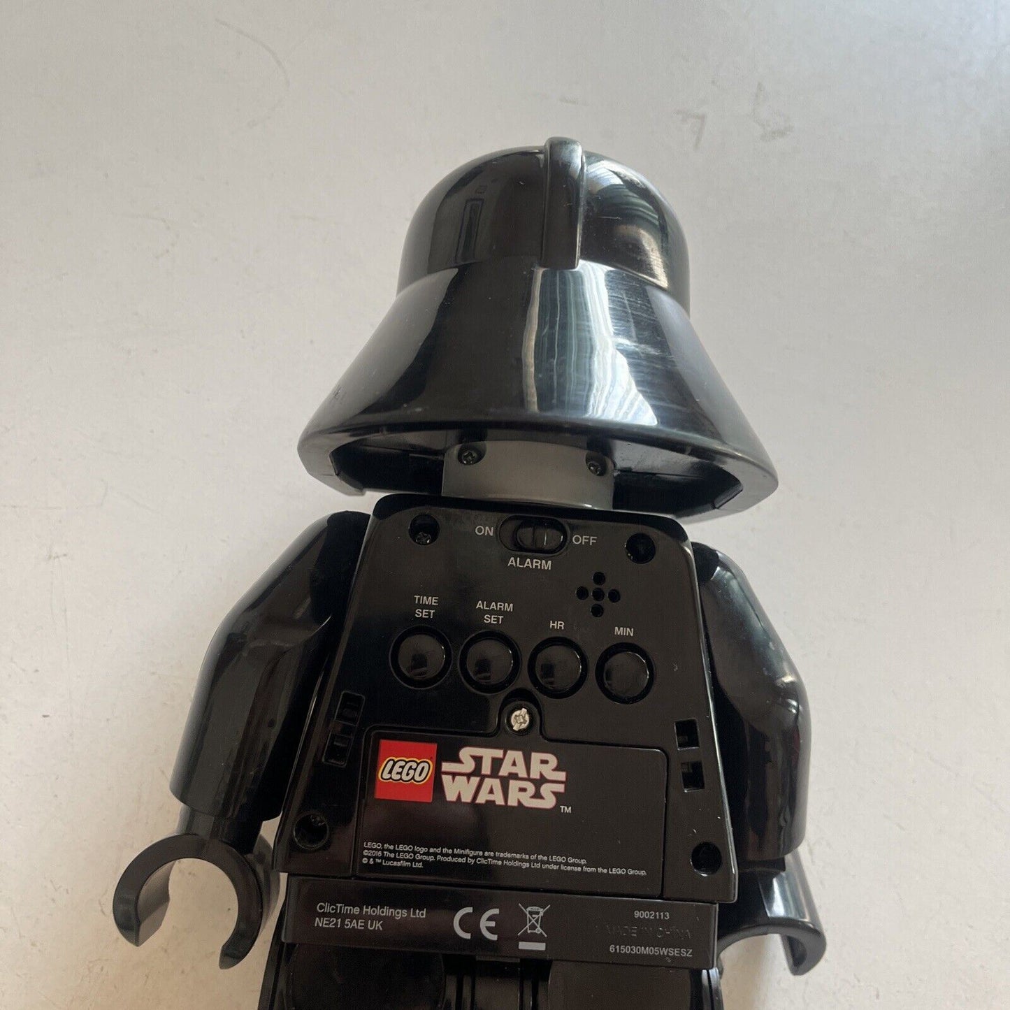 Lego Star Wars Darth Vader Alarm Clock 9.5" Tall 9002113 2016