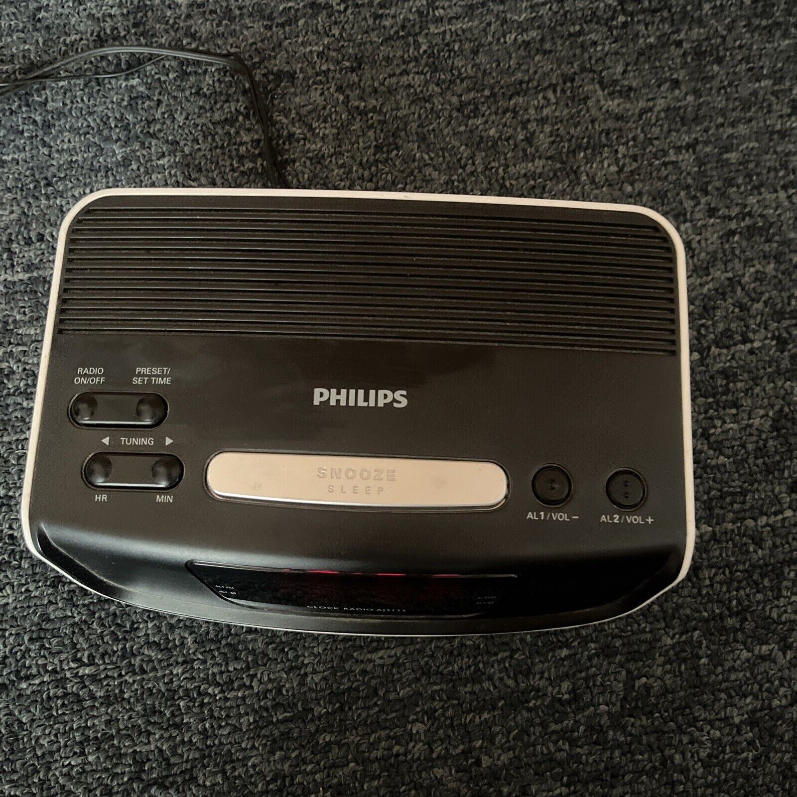 Philips Clock FM Radio AJ3123 Retro Unit