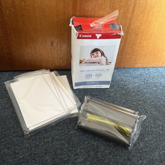 Canon KP108IN Colour Ink Paper Set Post Card size (148x100mm) 108 Sheets