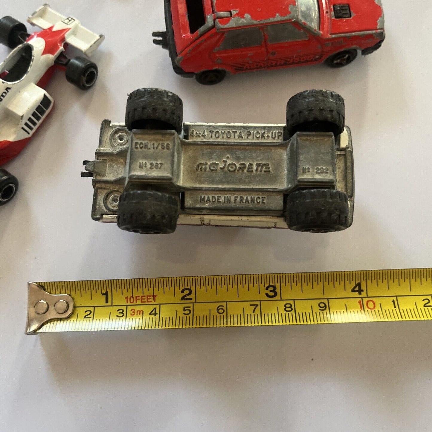 5x Majorette Vintage Diecast Vehicles A. Senna Honda, Fiat, Toyota