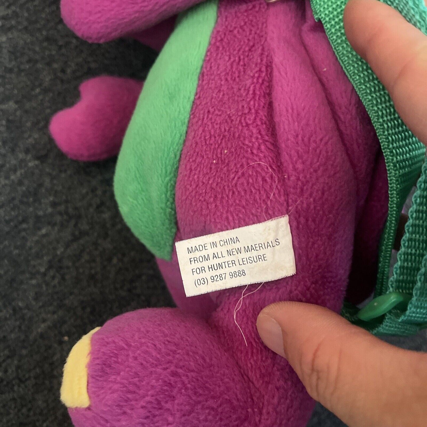 Barney the Dinosaur Kids Mini Backpack 14" Lyons Partnership