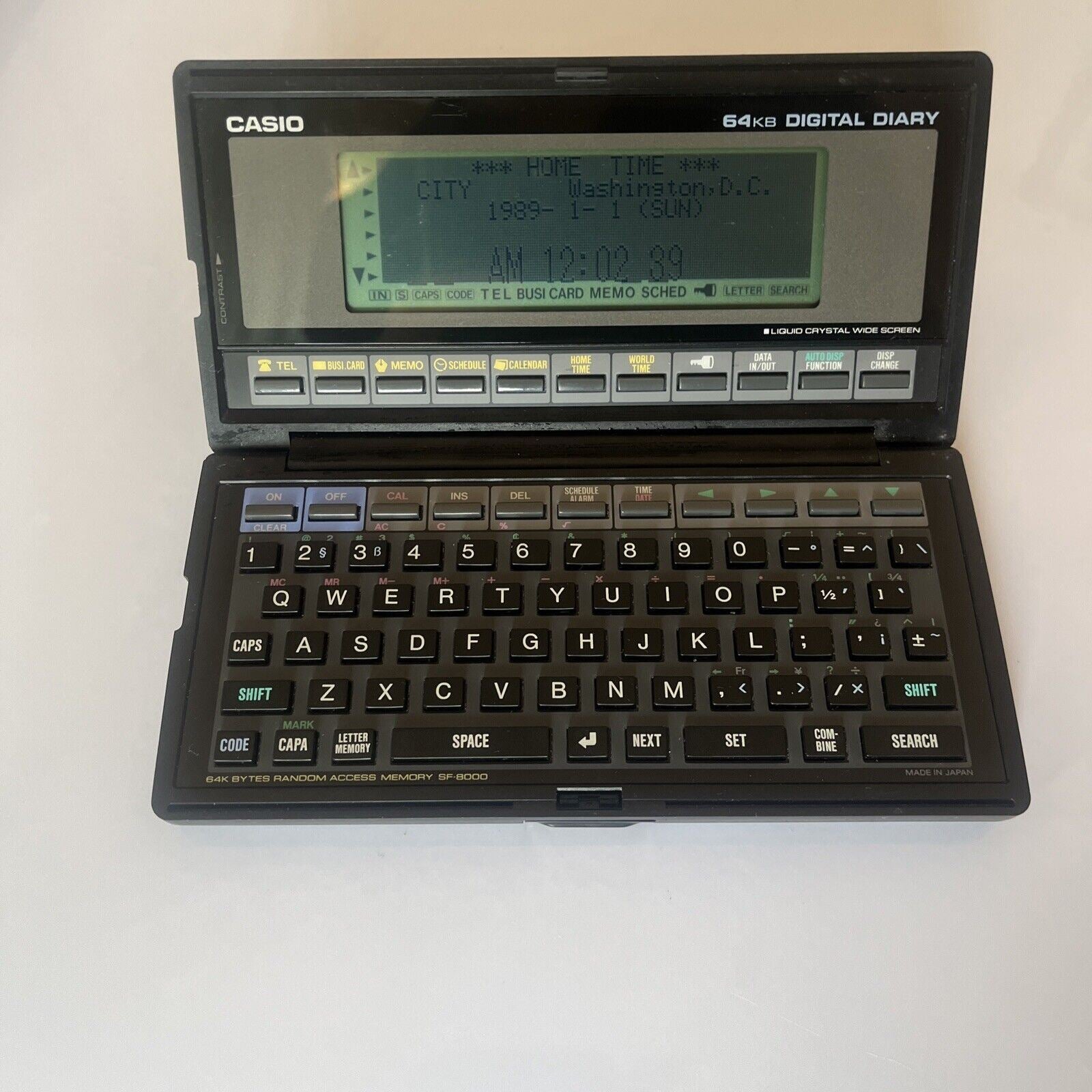 O2 Digital Organiser Casio 64KB Digital Diary Organizer – Retro Unit