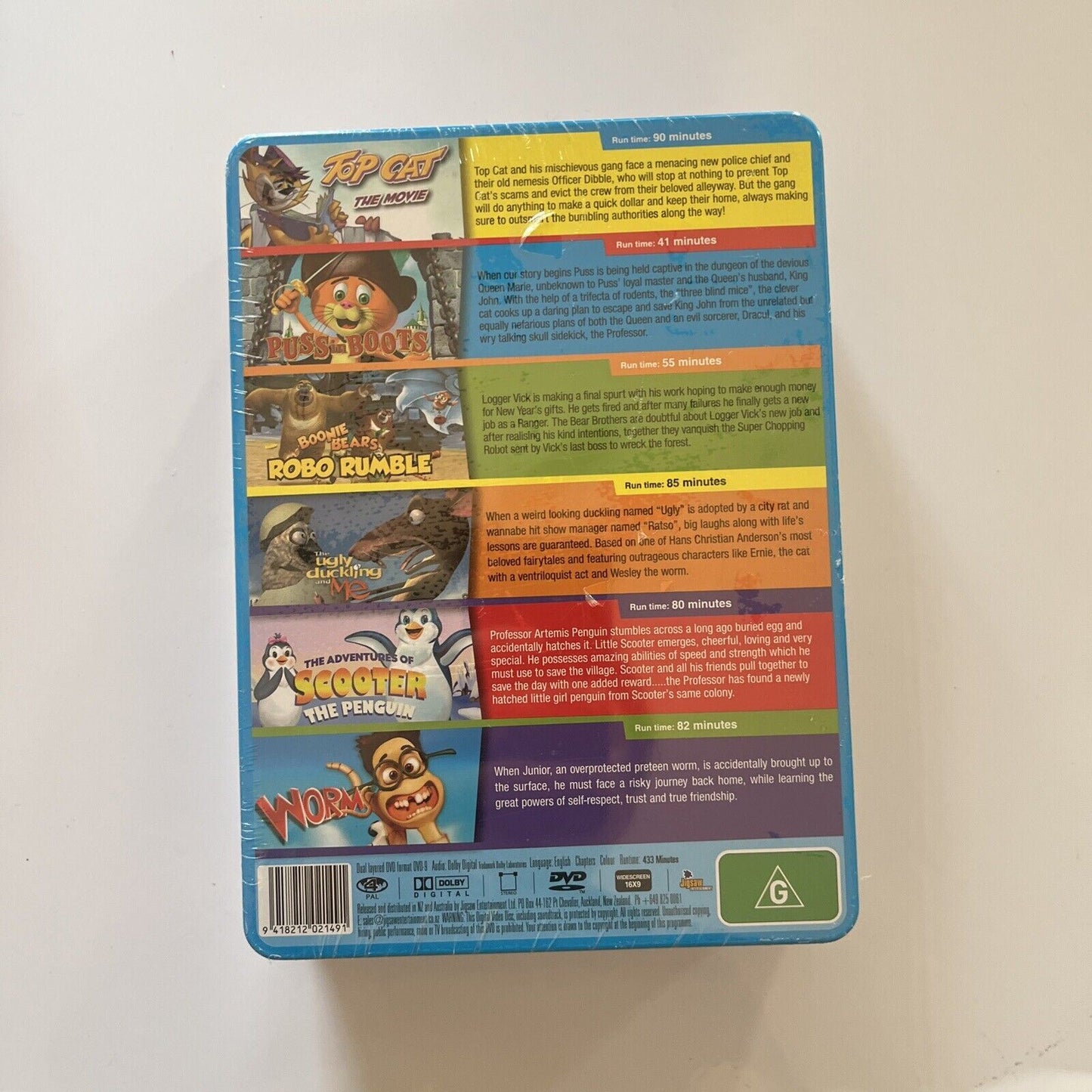 Animated Kids Collection Tin - Contains 6 movies - New & Sealed DVD Region 4