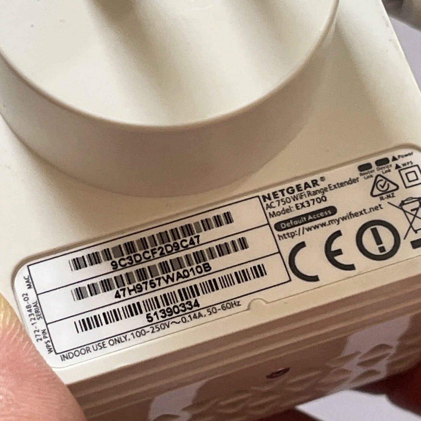 Netgear AC750 Wifi Range Extender EX3700